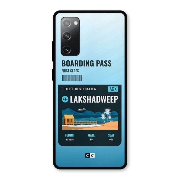 Lakshadweep Boarding Pass Metal Back Case for Galaxy S20 FE