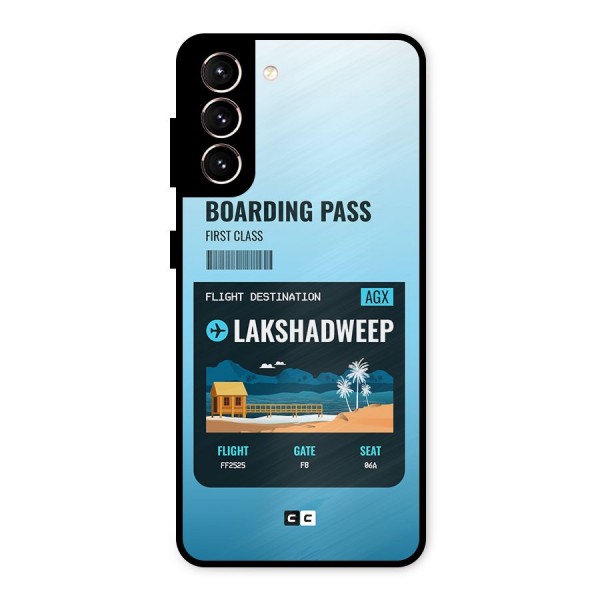 Lakshadweep Boarding Pass Metal Back Case for Galaxy S21 5G