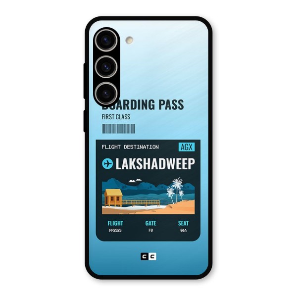 Lakshadweep Boarding Pass Metal Back Case for Galaxy S23 Plus