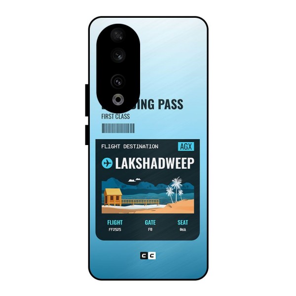 Lakshadweep Boarding Pass Metal Back Case for Honor 90