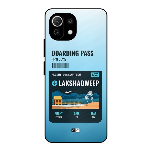 Lakshadweep Boarding Pass Metal Back Case for Mi 11 Lite