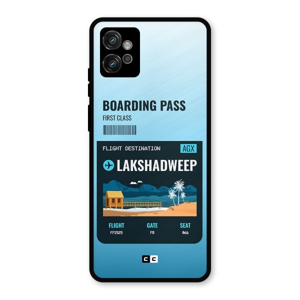 Lakshadweep Boarding Pass Metal Back Case for Moto G32