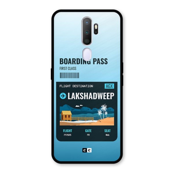 Lakshadweep Boarding Pass Metal Back Case for Oppo A9 (2020)