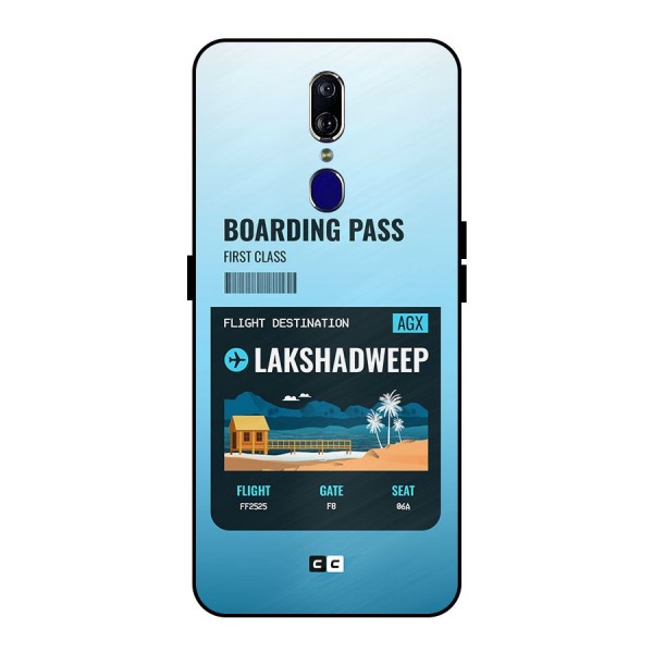 Lakshadweep Boarding Pass Metal Back Case for Oppo F11