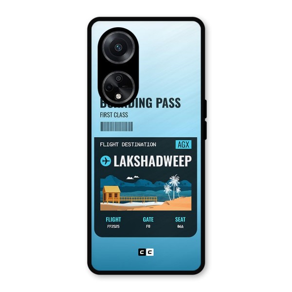 Lakshadweep Boarding Pass Metal Back Case for Oppo F23