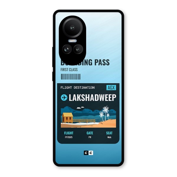 Lakshadweep Boarding Pass Metal Back Case for Oppo Reno10