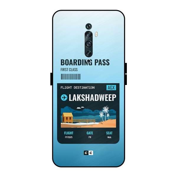 Lakshadweep Boarding Pass Metal Back Case for Oppo Reno2 F