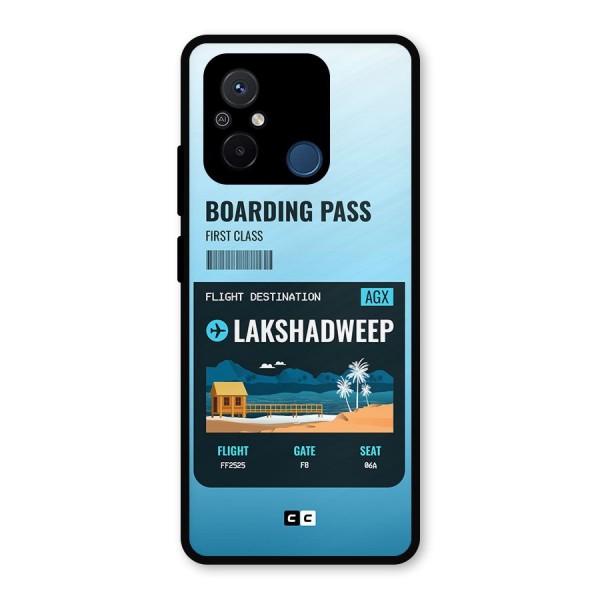 Lakshadweep Boarding Pass Metal Back Case for Poco C55