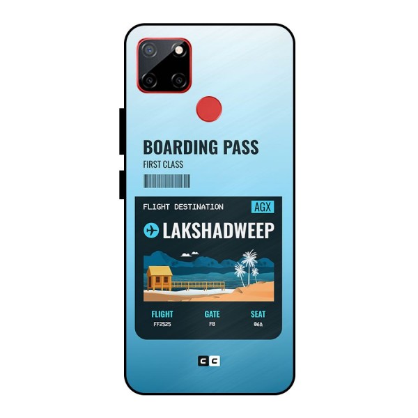 Lakshadweep Boarding Pass Metal Back Case for Realme C12