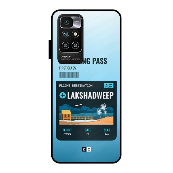 Lakshadweep Boarding Pass Metal Back Case for Redmi 10 Prime