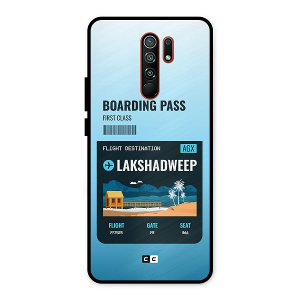 Lakshadweep Boarding Pass Metal Back Case for Redmi 9 Prime