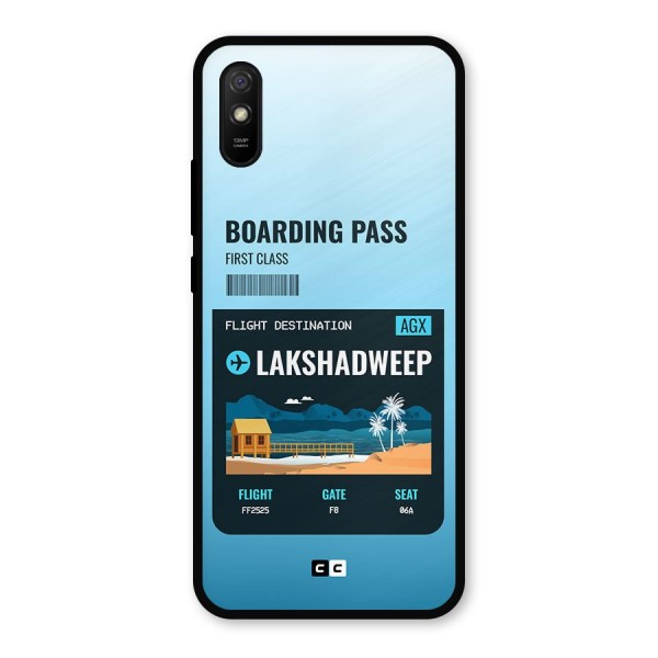 Lakshadweep Boarding Pass Metal Back Case for Redmi 9i