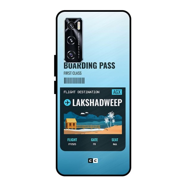 Lakshadweep Boarding Pass Metal Back Case for Vivo V20 SE