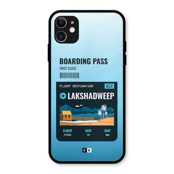 Lakshadweep Boarding Pass Metal Back Case for iPhone 11