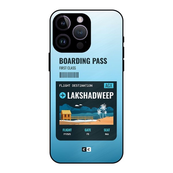 Lakshadweep Boarding Pass Metal Back Case for iPhone 14 Pro Max