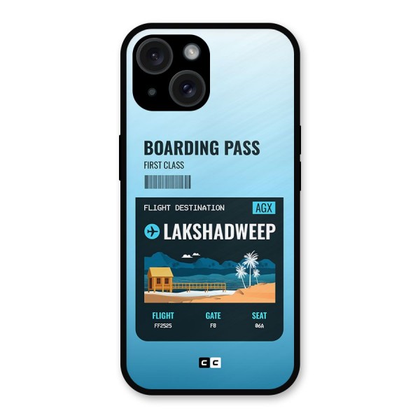 Lakshadweep Boarding Pass Metal Back Case for iPhone 15