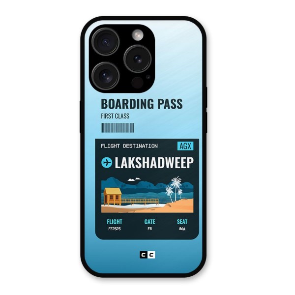 Lakshadweep Boarding Pass Metal Back Case for iPhone 15 Pro