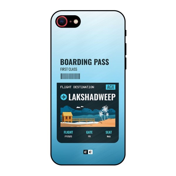 Lakshadweep Boarding Pass Metal Back Case for iPhone 8