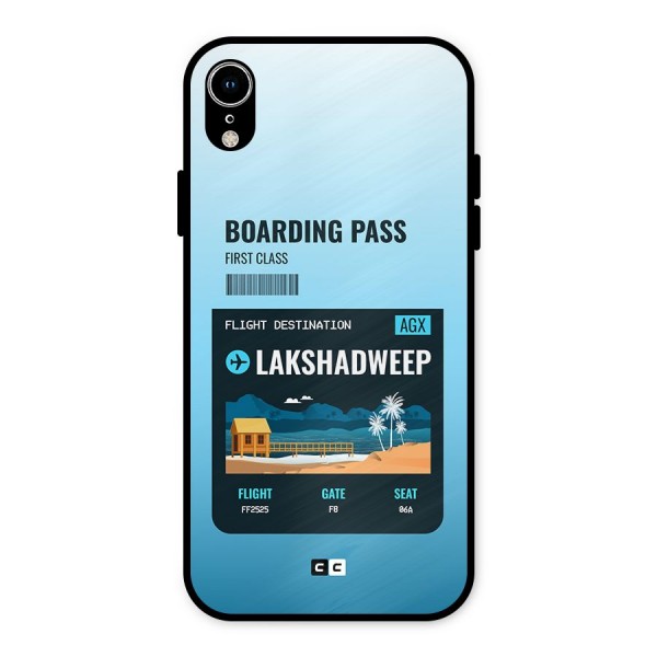 Lakshadweep Boarding Pass Metal Back Case for iPhone XR