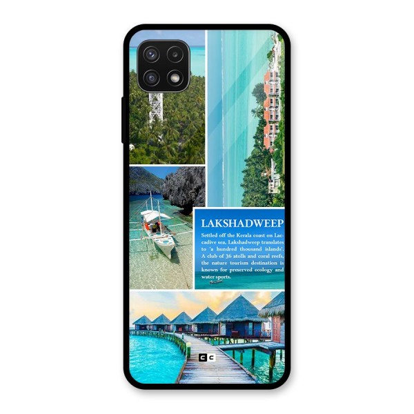 Lakshadweep Collage Glass Back Case for Galaxy A22 5G