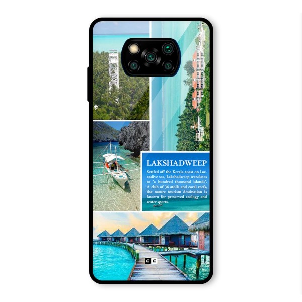 Lakshadweep Collage Glass Back Case for Poco X3 Pro