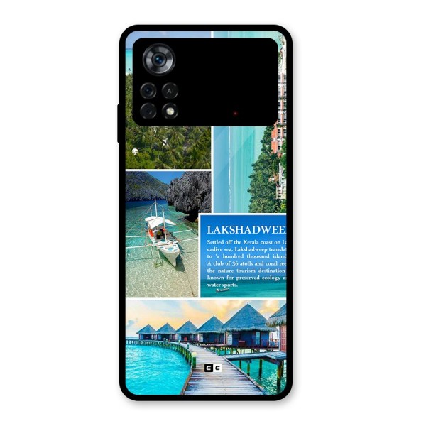 Lakshadweep Collage Glass Back Case for Poco X4 Pro 5G