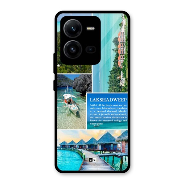 Lakshadweep Collage Glass Back Case for Vivo V25