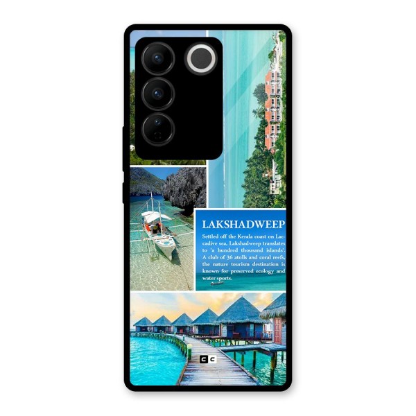 Lakshadweep Collage Glass Back Case for Vivo V27