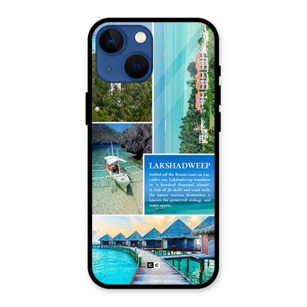 Lakshadweep Collage Glass Back Case for iPhone 13 Mini