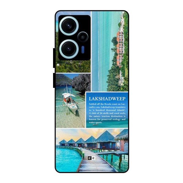 Lakshadweep Collage Metal Back Case for Poco F5