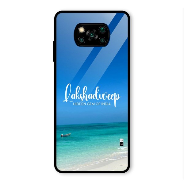 Lakshadweep Hidden Gem Glass Back Case for Poco X3 Pro