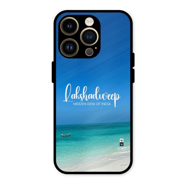 Lakshadweep Hidden Gem Metal Back Case for iPhone 14 Pro