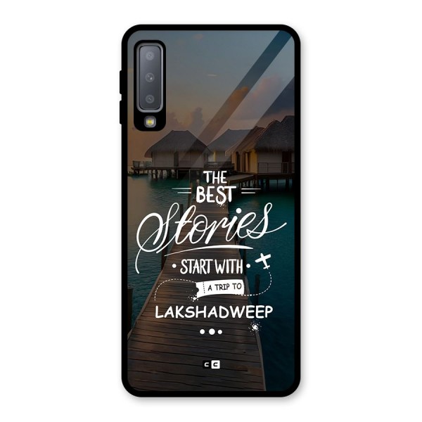 Lakshadweep Stories Glass Back Case for Galaxy A7 (2018)