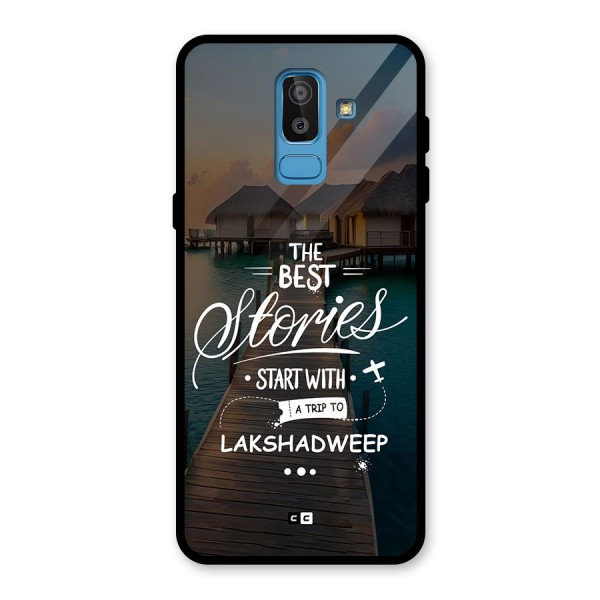 Lakshadweep Stories Glass Back Case for Galaxy J8