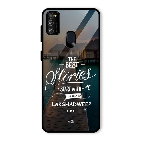 Lakshadweep Stories Glass Back Case for Galaxy M21