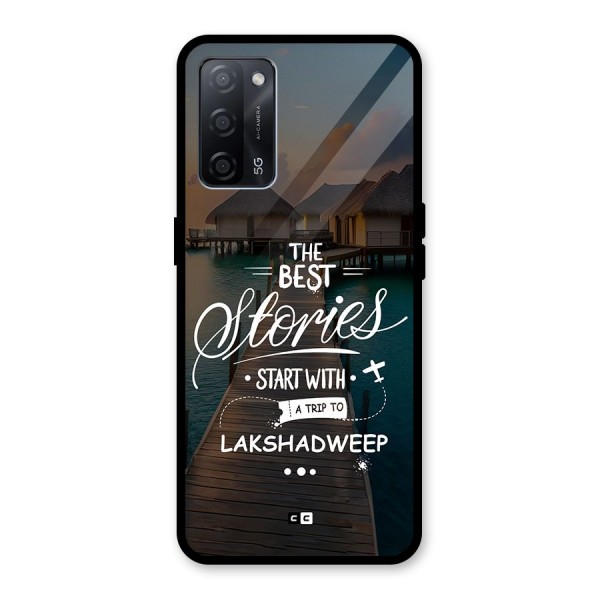 Lakshadweep Stories Glass Back Case for Oppo A53s 5G