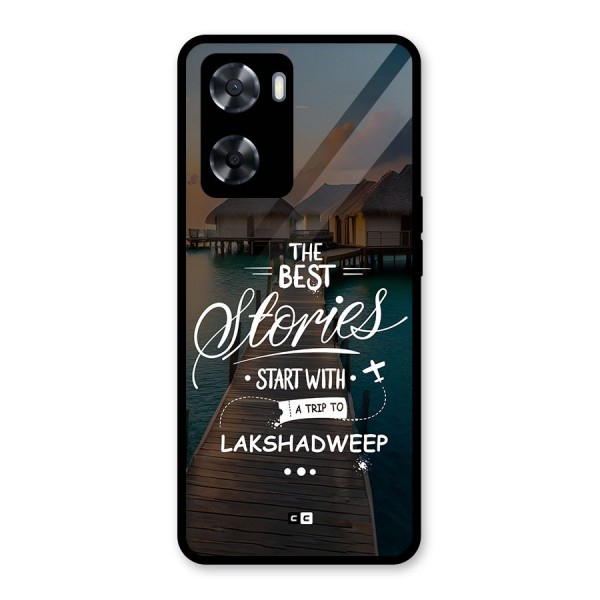 Lakshadweep Stories Glass Back Case for Oppo A57 2022