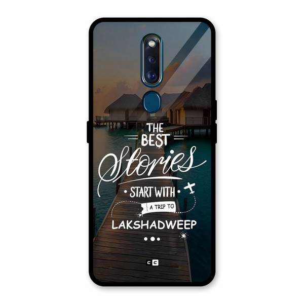 Lakshadweep Stories Glass Back Case for Oppo F11 Pro