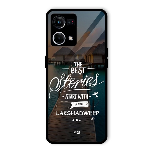 Lakshadweep Stories Glass Back Case for Oppo F21 Pro 4G