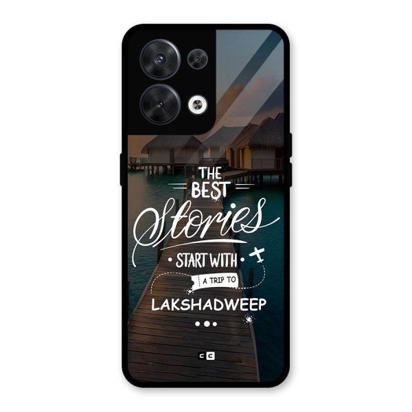 Lakshadweep Stories Glass Back Case for Oppo Reno8 5G