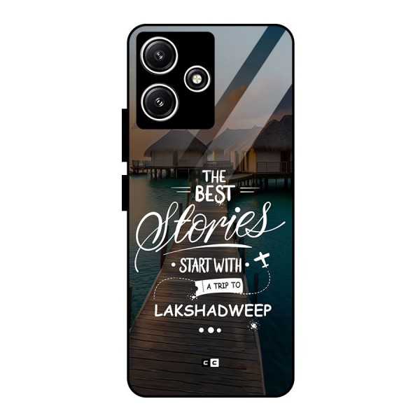 Lakshadweep Stories Glass Back Case for Poco M6 Pro