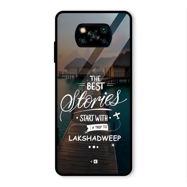 Lakshadweep Stories Glass Back Case for Poco X3 Pro