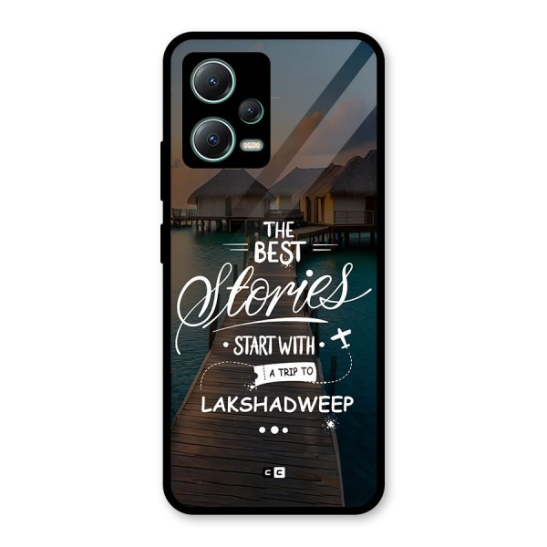 Lakshadweep Stories Glass Back Case for Poco X5