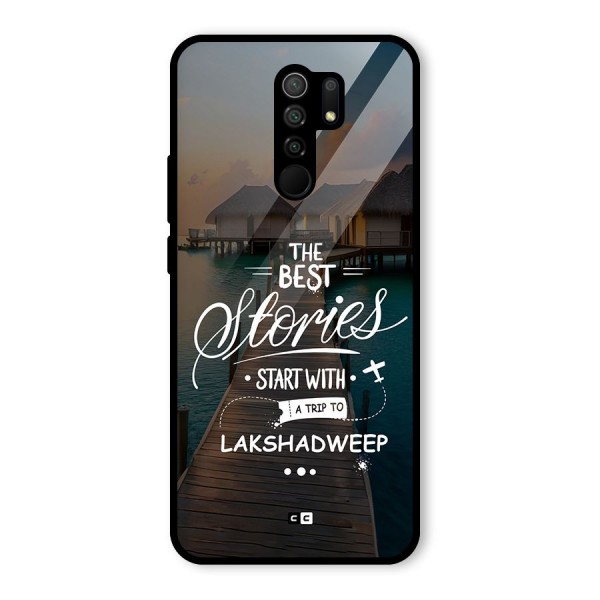 Lakshadweep Stories Glass Back Case for Redmi 9 Prime