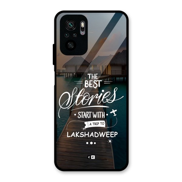 Lakshadweep Stories Glass Back Case for Redmi Note 10