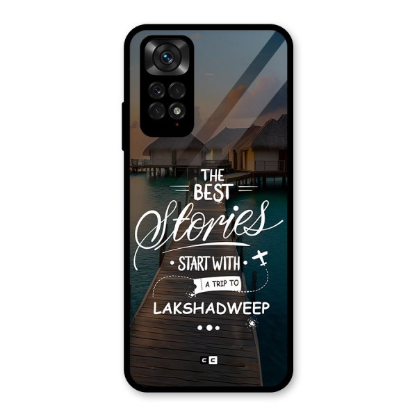 Lakshadweep Stories Glass Back Case for Redmi Note 11