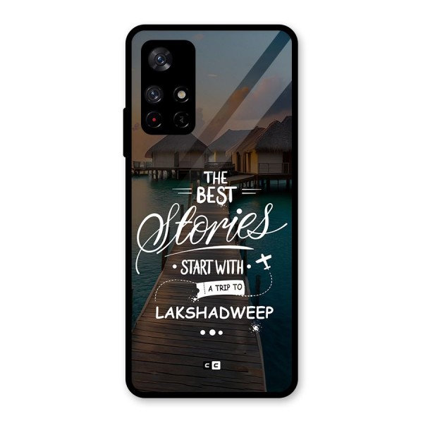 Lakshadweep Stories Glass Back Case for Redmi Note 11T 5G