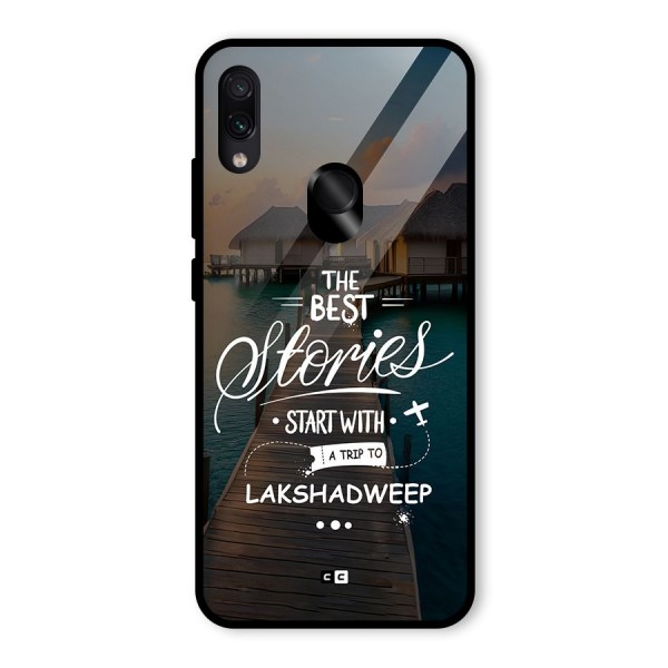 Lakshadweep Stories Glass Back Case for Redmi Note 7