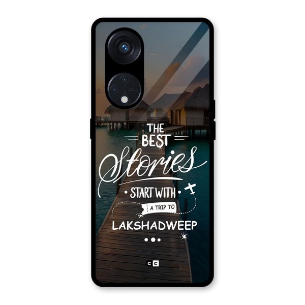 Lakshadweep Stories Glass Back Case for Reno8 T 5G