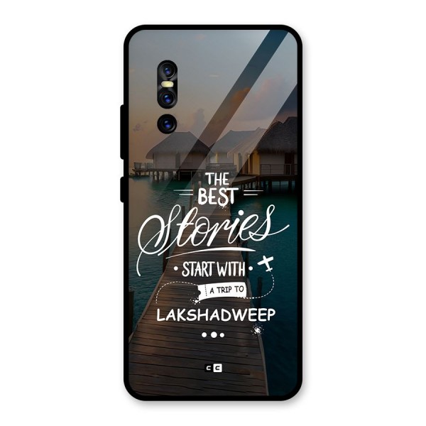 Lakshadweep Stories Glass Back Case for Vivo V15 Pro